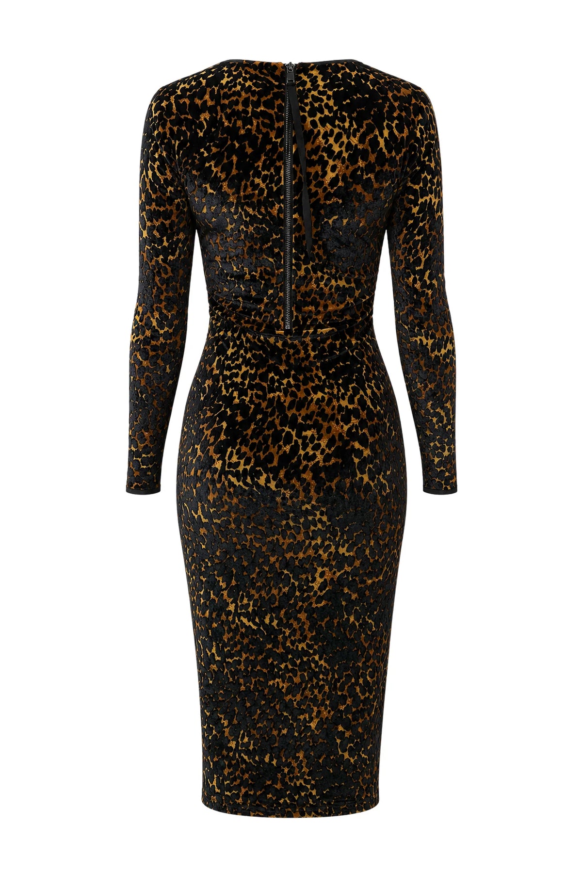 CLASSIC LEOPARD SQUARE NECK TWIGGY DRESS