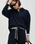 THE FRENCH TERRY POLO IN NAVY