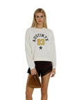 Austin TX 93 Raglan Crew by Sunny Somewhere in off-white, back view