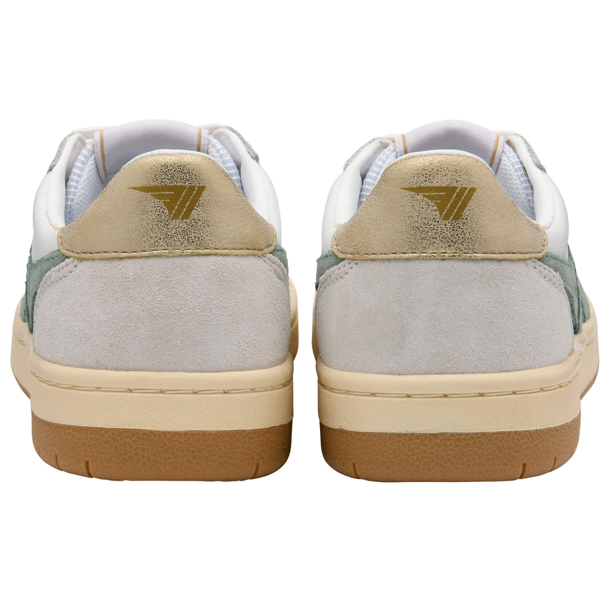 Hawk Sneakers by Gola in white and green mist, detail view
