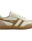 Viper Leather Sneakers by Gola in white and bone, front view