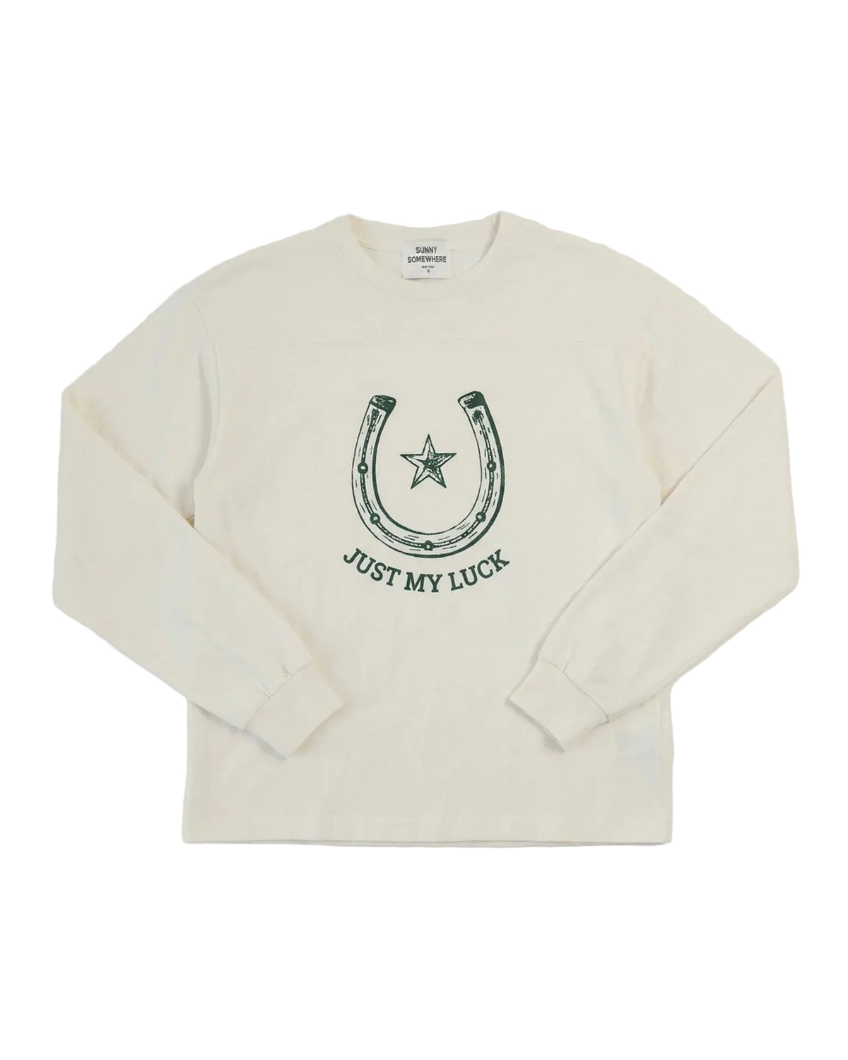 Just My Luck Long Sleeve by Sunny Somewhere in off-white, front view