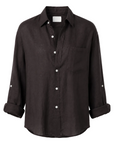 Kayla Shrunken Linen Shirt by Citizens of Humanity, front view