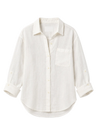 KAYLA SHRUNKEN LINEN SHIRT