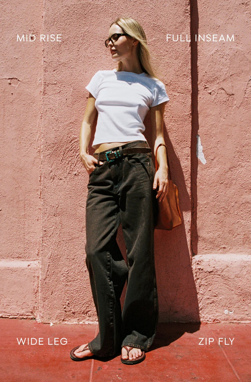 Kira Denim by Amo, close-up view