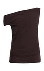 Carlin One-Shoulder Top by AGOLDE, front view