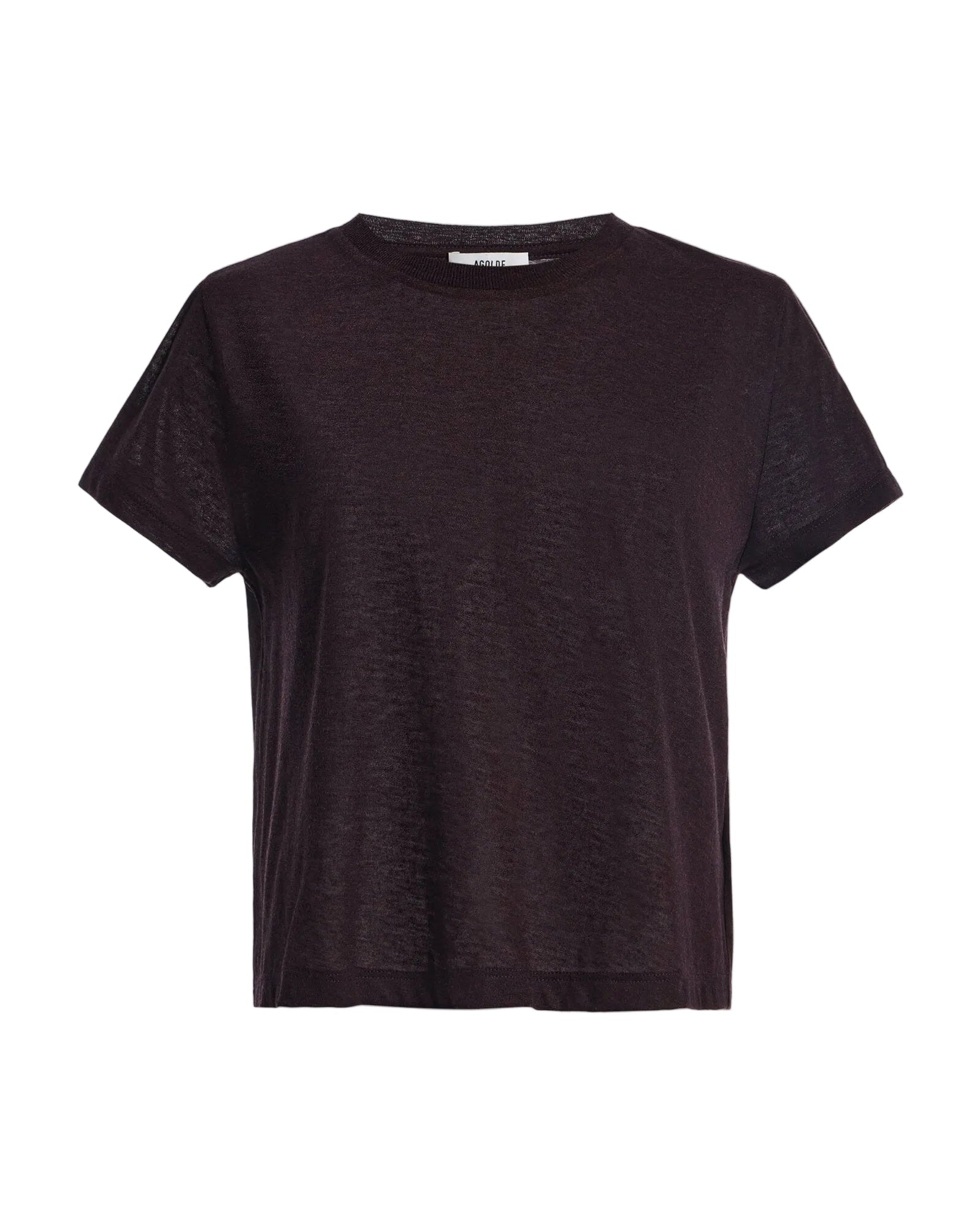 Adine Shrunken Tee by AGOLDE in ristretto, front view