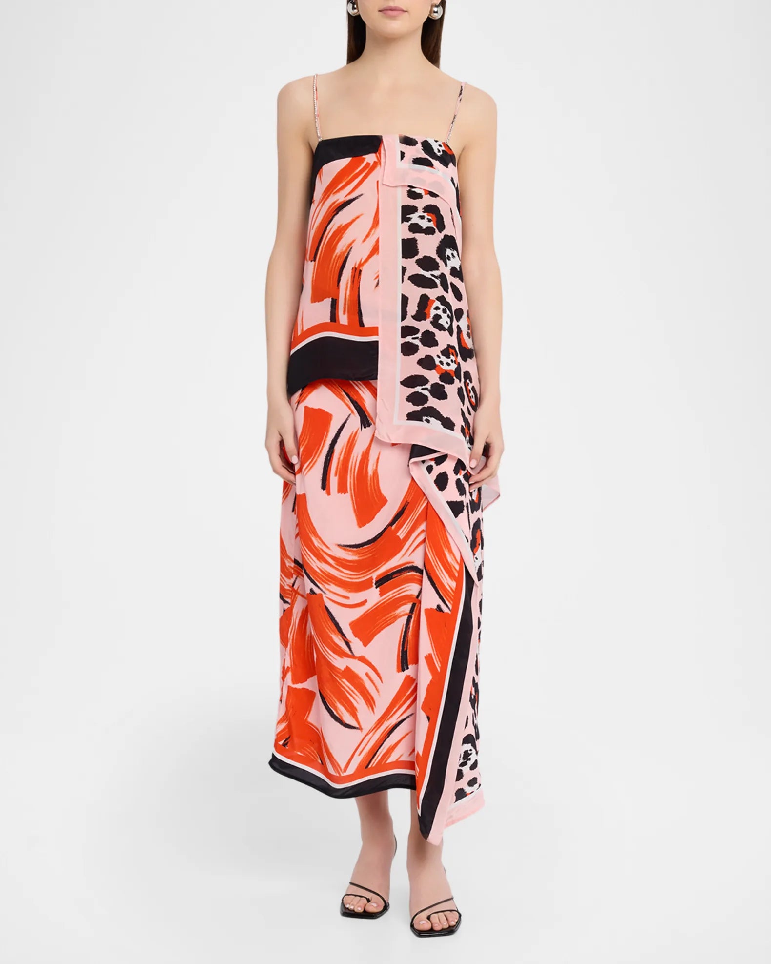 JUANITA TWO PRINT MIDI SKIRT