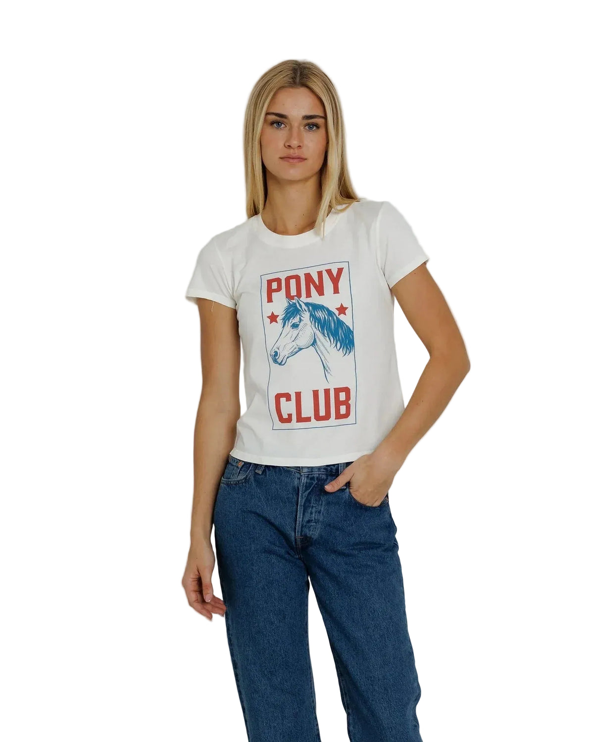 Pony Club Femme Crew by Sunny Somewhere in off-white, back view