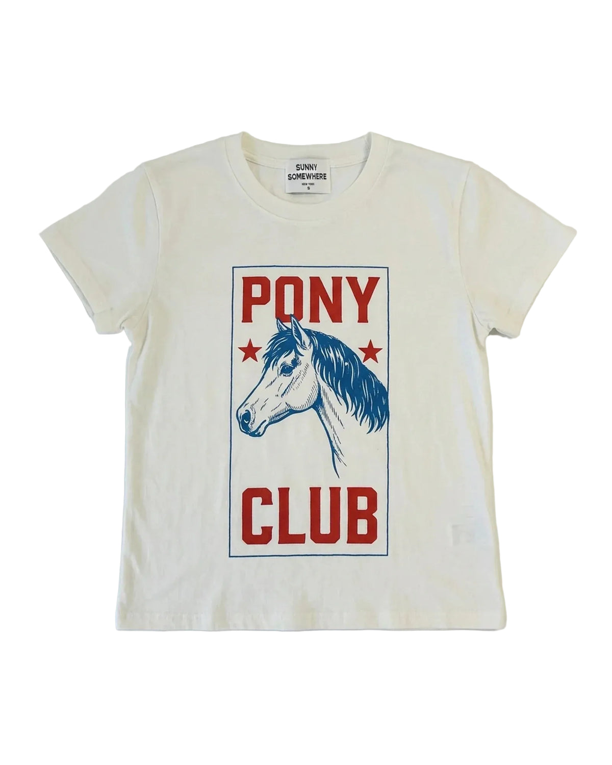 Pony Club Femme Crew by Sunny Somewhere in off-white, front view