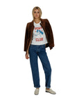 Pony Club Femme Crew by Sunny Somewhere in off-white, detail view