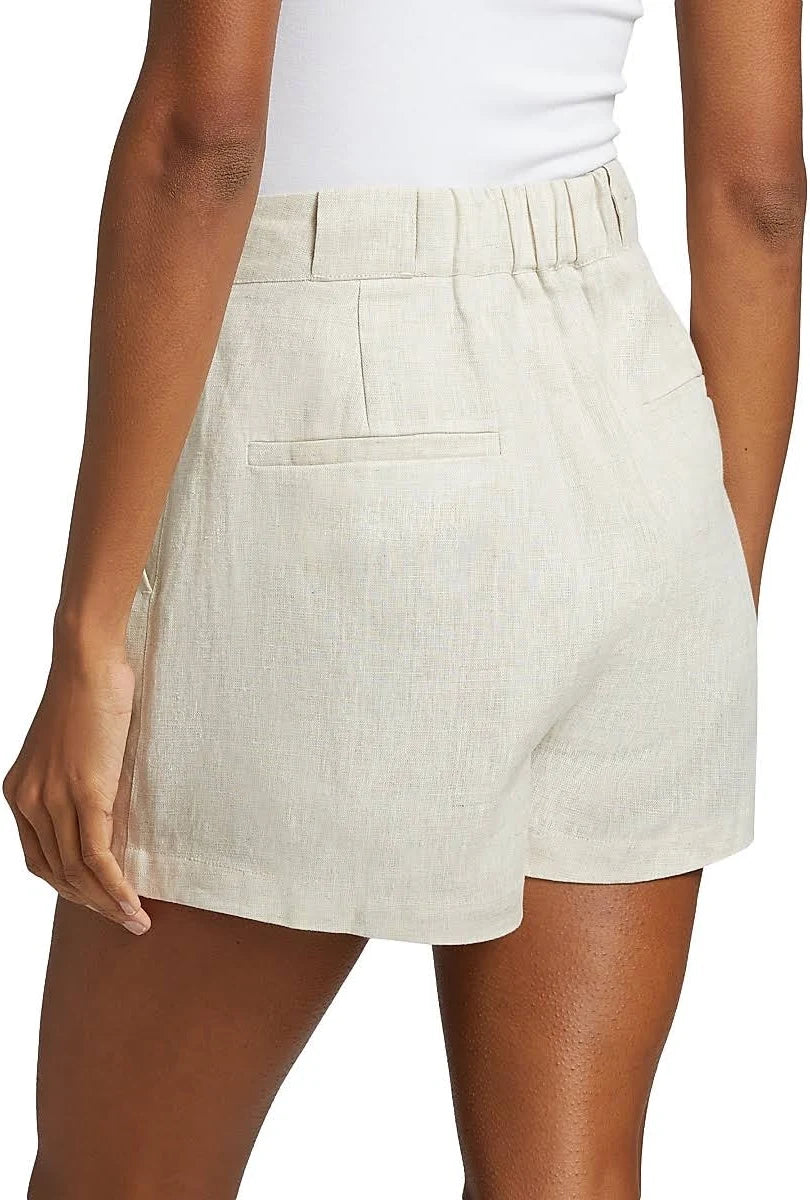 LINEN PLEATED SHORT