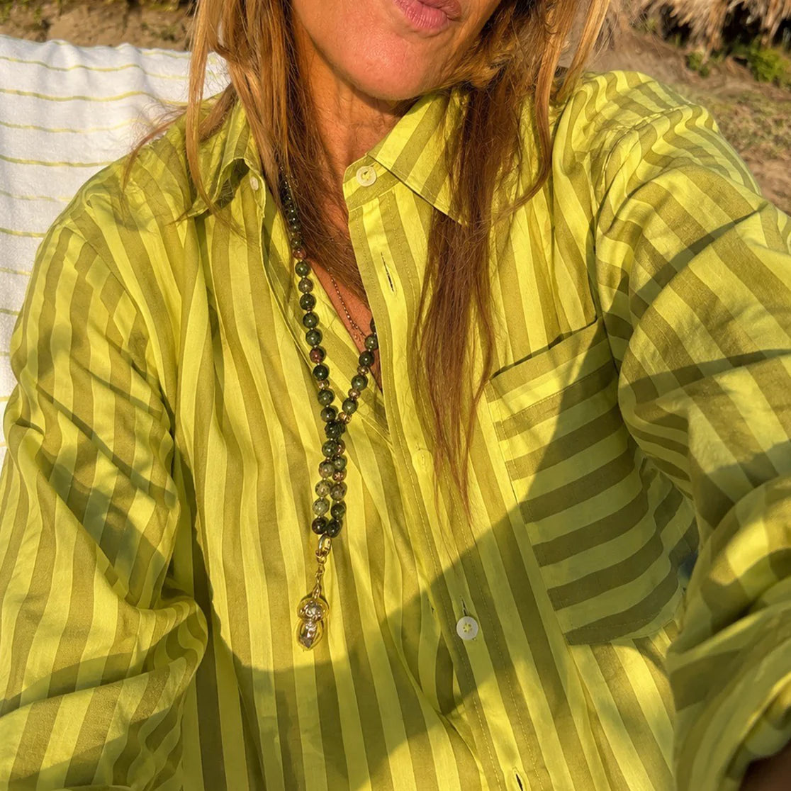 TIA FADED STRIPE SHIRT