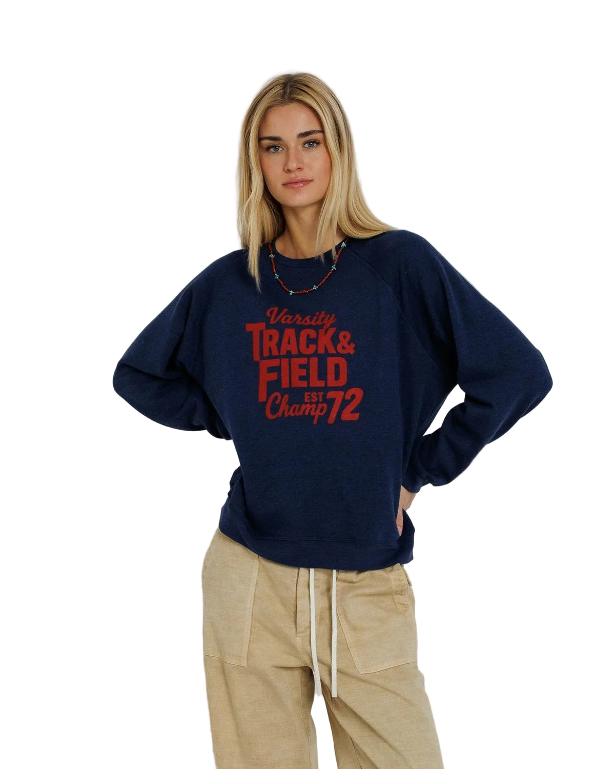 VARSITY TRACK &amp; FIELD RAGLAN CREW